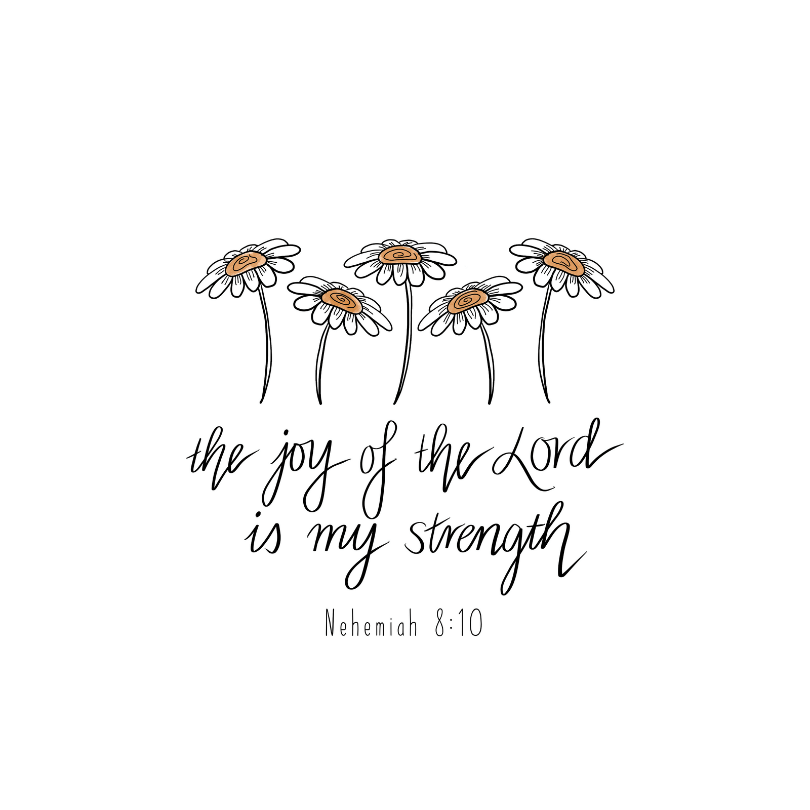 "The joy of the LORD is my strength"